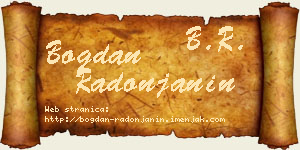 Bogdan Radonjanin vizit kartica